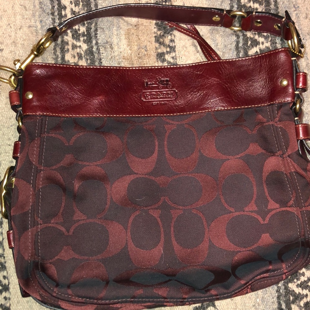 Burgundy Coach Leather Purse